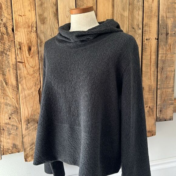 Lululemon Women’s Size Large Grey Retreat Yourself Textured Pullover Sweatshirt - Picture 3 of 15
